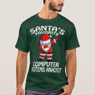 Santas Favorite Computer Systems Analyst Weihnacht T-Shirt