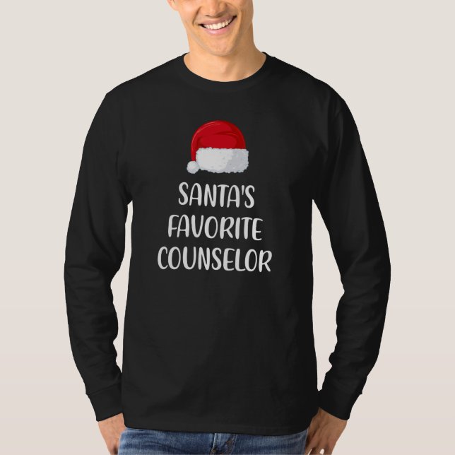 Santas Favorite Counselor Christmas     T-Shirt (Vorderseite)