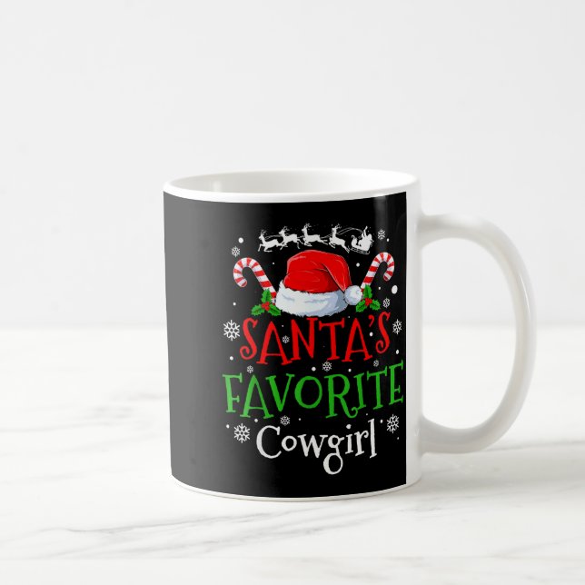 Santa's Favorite Cowgirl Christmas Party  Kaffeetasse (Rechts)