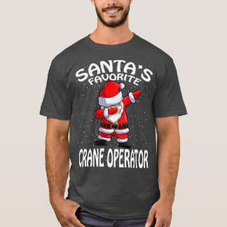 Santas Favorite Crane Operator Weihnachten T-Shirt