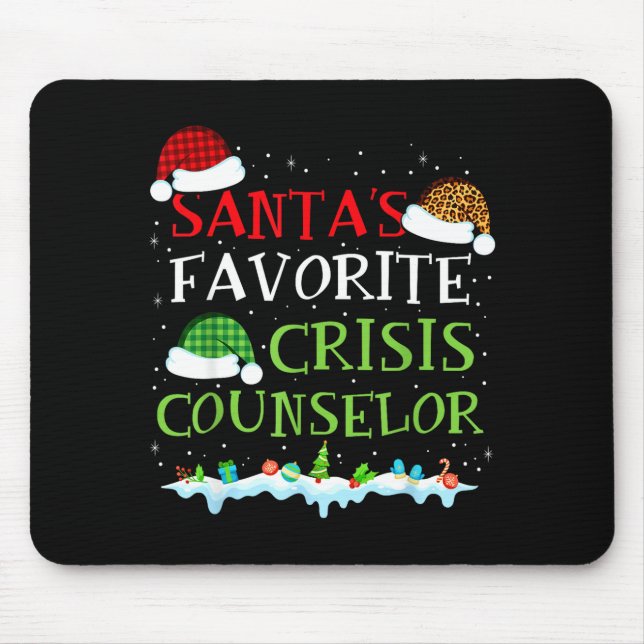 Santa's Favorite Crisis Counselor Fun Christmas  Mousepad (Vorne)