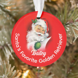 Santas Favorite Custom Personalisiert Dog Rasse Na Ornament