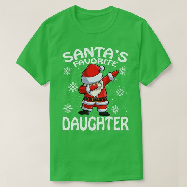 Santas Favorite Daughter Weihnachten T-Shirt (Design vorne)