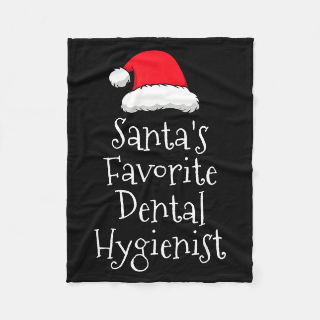 Santas Favorite Dental Hygienist - Christmas Funny Fleecedecke (Vorderseite)