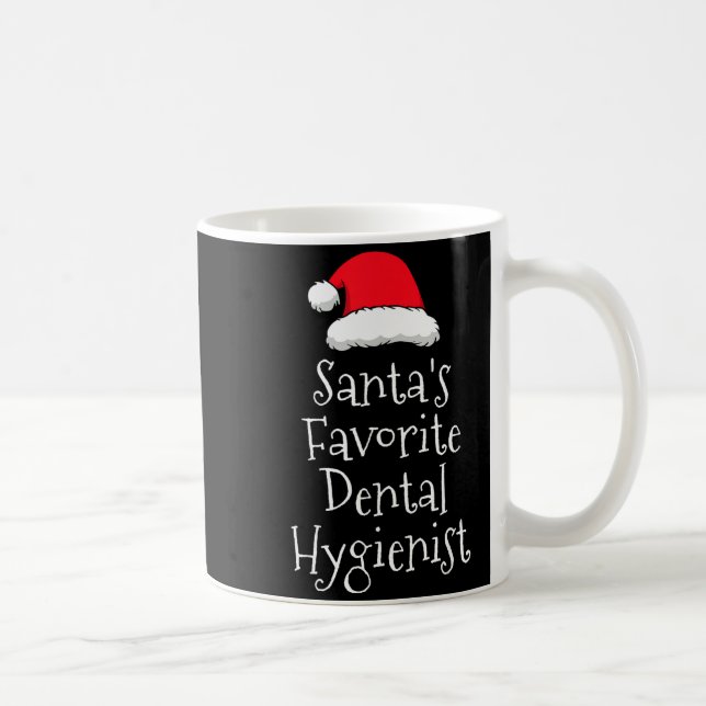 Santas Favorite Dental Hygienist - Christmas Funny Kaffeetasse (Rechts)