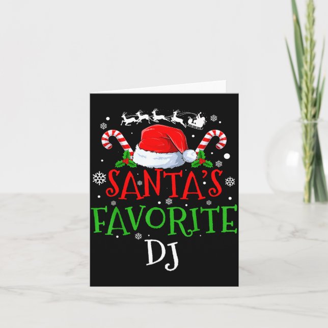 Santa's Favorite Dj Christmas Party  Karte (Vorderseite)
