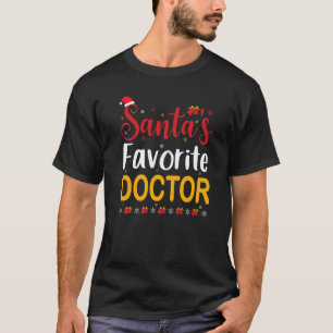 Santa's Favorite Doctor Matching Family Pajama Chr T-Shirt