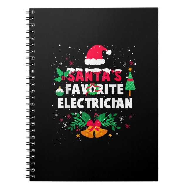 Santas Favorite Electrical Weihnachtsgeschenk Notizblock (Vorderseite)