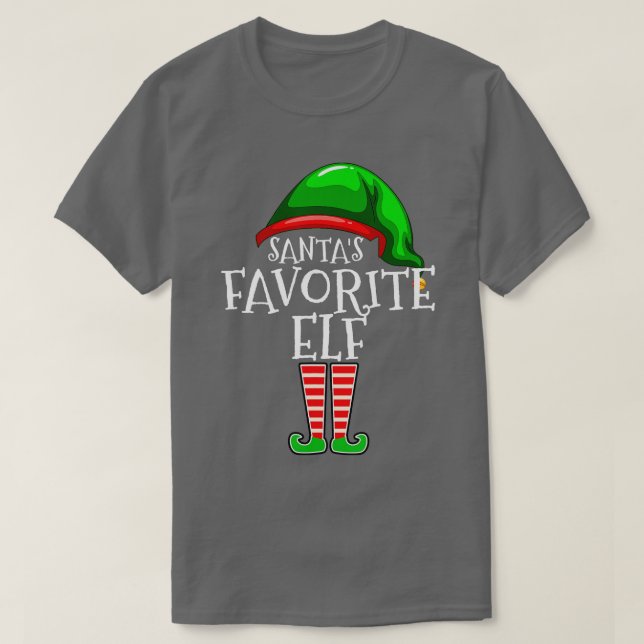 Santas Favorite Elf Group Matching Family Christma T-Shirt (Design vorne)