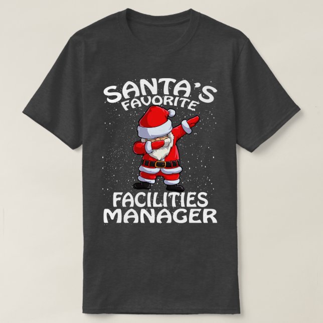 Santas Favorite Facilities Manager Weihnachten T-Shirt (Design vorne)