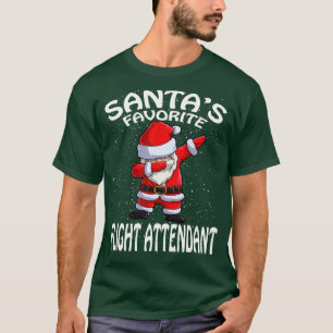 Santas Favorite Flight Attendant Weihnachten T-Shirt