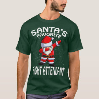 Santas Favorite Flight Attendant Weihnachten T-Shirt