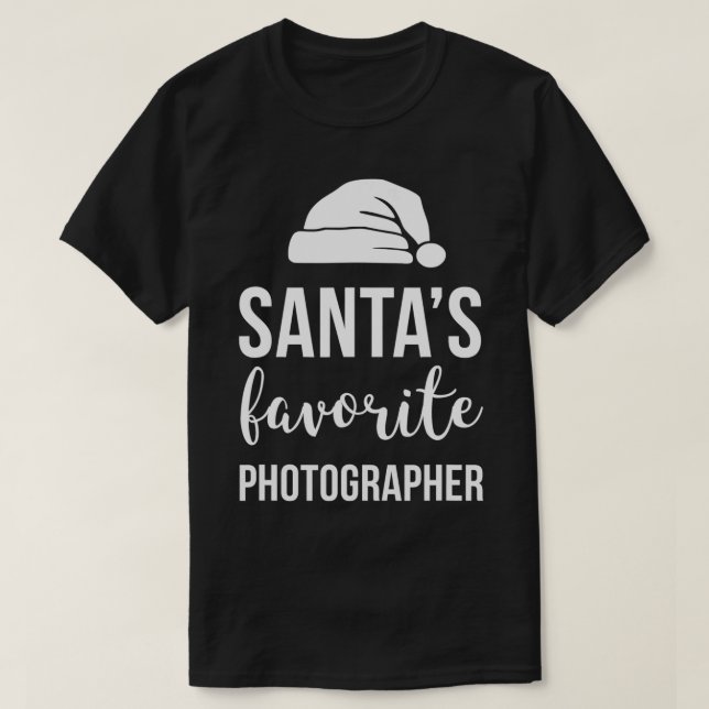 Santas Favorite Fotograf Funny Christmas T-Shirt (Design vorne)