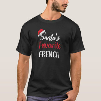 Santas Favorite Französisch Weihnachten Weihnachte T-Shirt