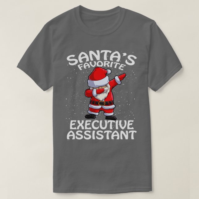 Santas Favorite Führungskraft Assistant Weihnachte T-Shirt (Design vorne)
