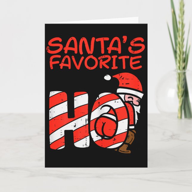 Santas Favorite Funny Naughty Adult Christmas Xmas Karte (Vorderseite)