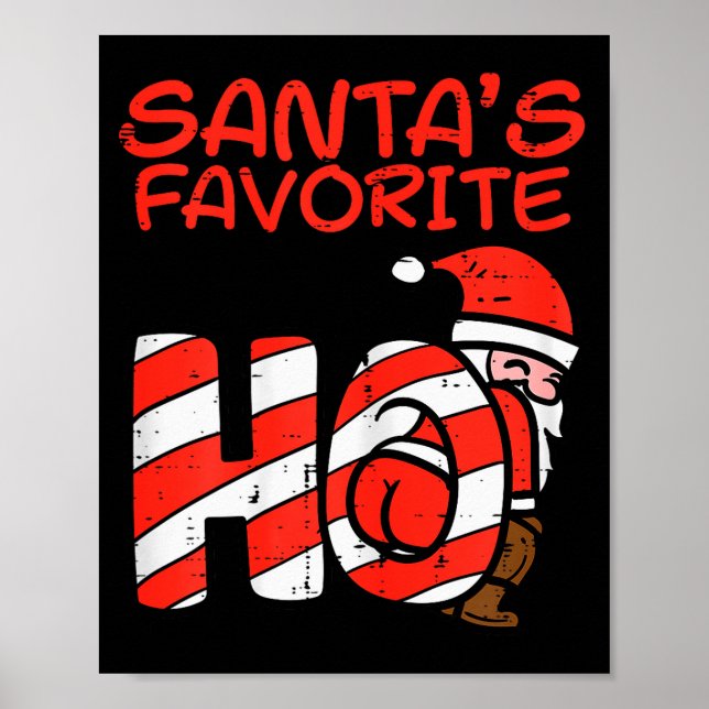 Santas Favorite Funny Naughty Adult Christmas Xmas Poster (Vorne)