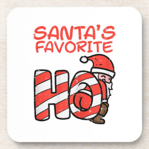Santas Favorite Funny Naughty Adult Weihnachten We Getränkeuntersetzer
