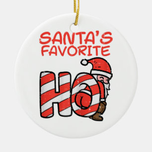 Santas Favorite Funny Naughty Adult Weihnachten We Keramik Ornament