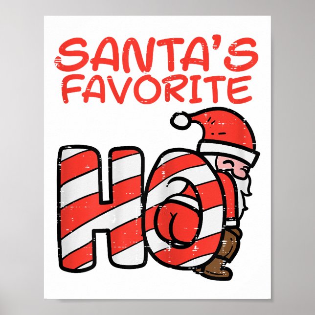 Santas Favorite Funny Naughty Adult Weihnachten We Poster (Vorne)