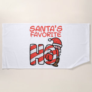 Santas Favorite Funny Naughty Adult Weihnachten We Strandtuch