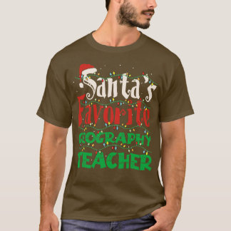 Santas Favorite Geography Lehrer Funny Geography T-Shirt