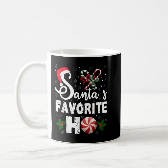Santa's Favorite Ho Funny Christmas Men Women Holi Kaffeetasse (Links)