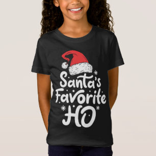 Santa's Favorite Ho Funny Christmas Women Xmas San T-Shirt