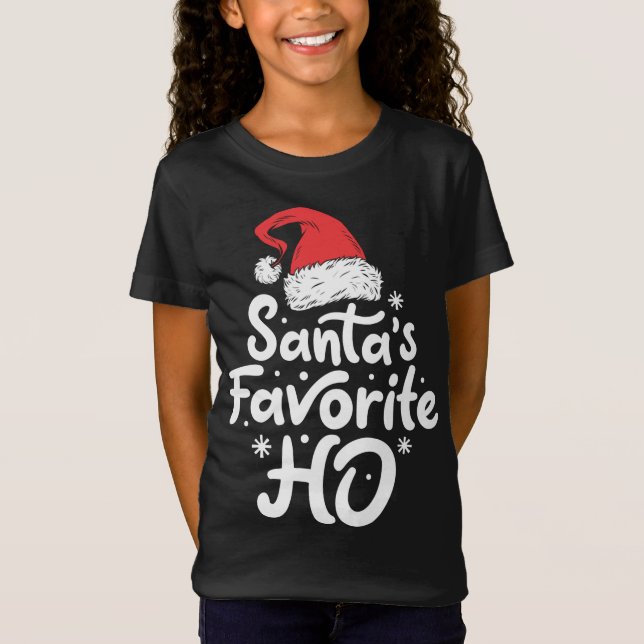 Santa's Favorite Ho Funny Christmas Women Xmas San T-Shirt (Vorderseite)