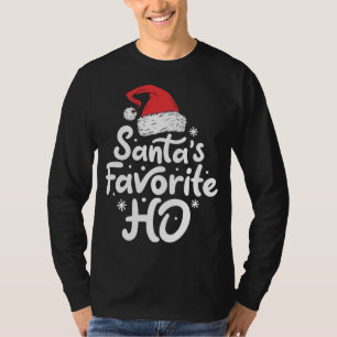 Santa's Favorite Ho Funny Christmas Women Xmas San T-Shirt