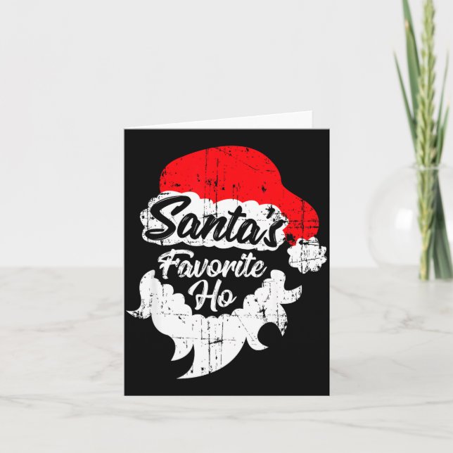 Santas Favorite Ho Shirt Funny Adult Girl Christma Karte (Vorderseite)