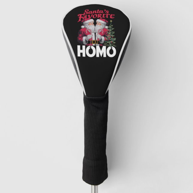 Santas Favorite Homo Gay Christmas LGBTQ Prix Golf Headcover (Vorderseite)