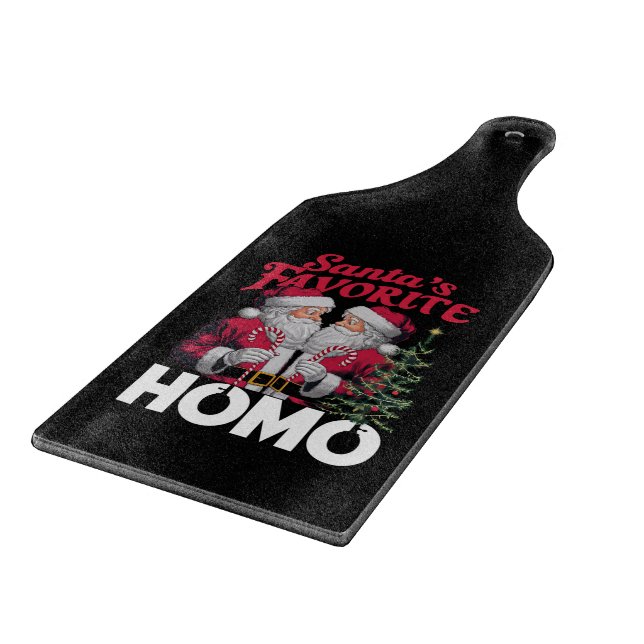 Santas Favorite Homo Gay Christmas LGBTQ Prix Schneidebrett (Ecke)