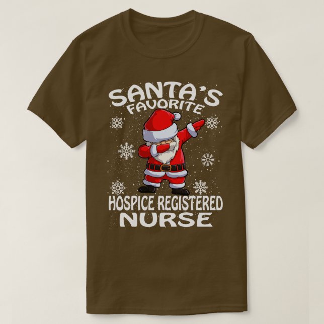 Santas Favorite Hospice Registriert Krankenpflege  T-Shirt (Design vorne)