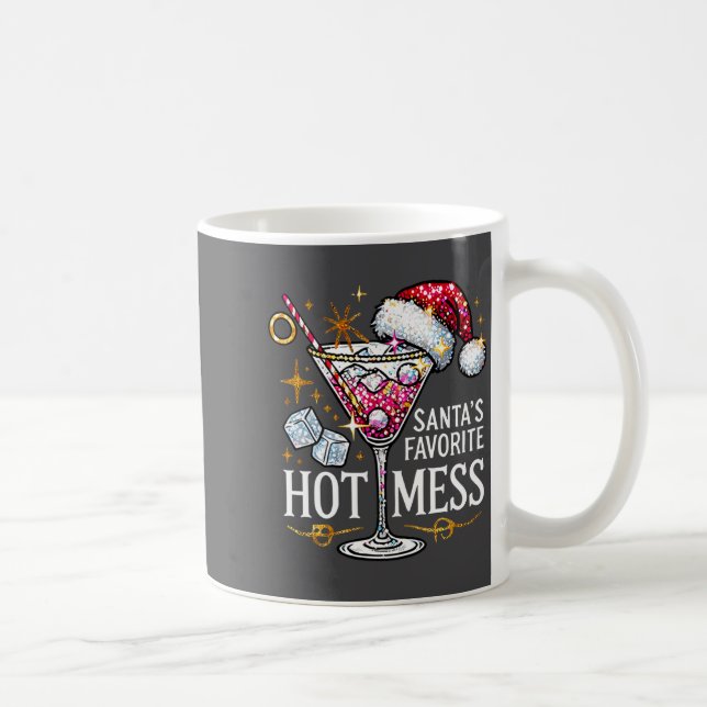 Santa's Favorite Hot Mess Long Sleeve  Kaffeetasse (Rechts)