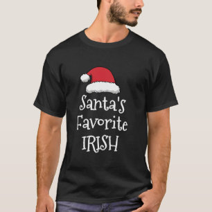 Santas Favorite Irish Christmas Funny Xmas pajama T-Shirt