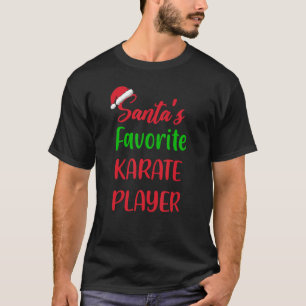 Santas Favorite Karate Player Karate Weihnachten T-Shirt