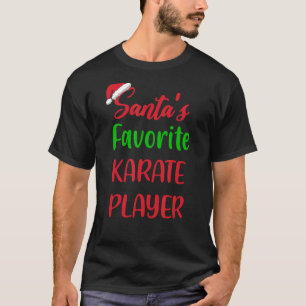 Santas Favorite Karate Player Karate Weihnachten T-Shirt