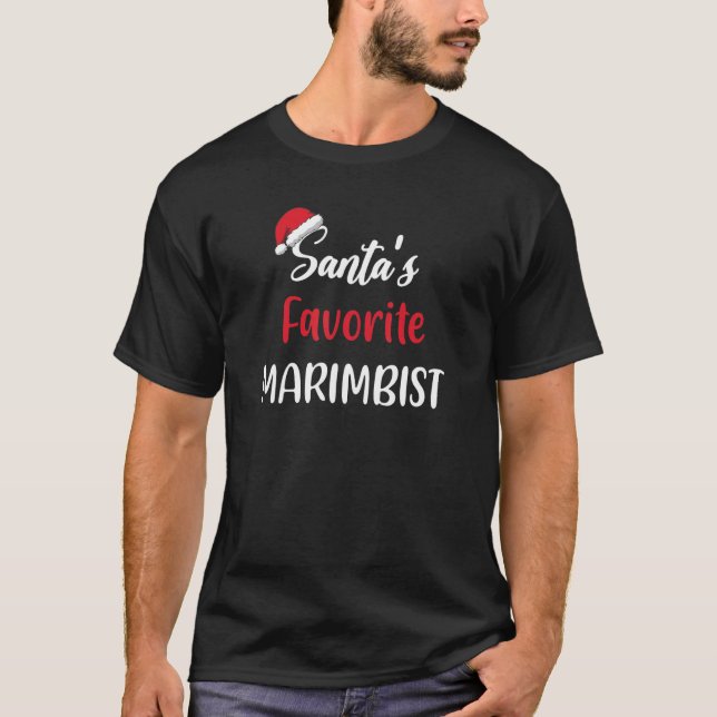 Santas Favorite Marimbist   Christmas marimba   T-Shirt (Vorderseite)