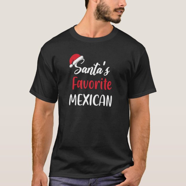Santas Favorite Mexican   Christmas   Xmas pajama T-Shirt (Vorderseite)