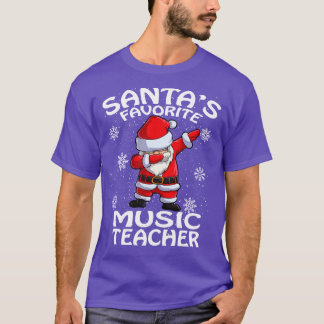 Santas Favorite Music Teacher Weihnachten T-Shirt