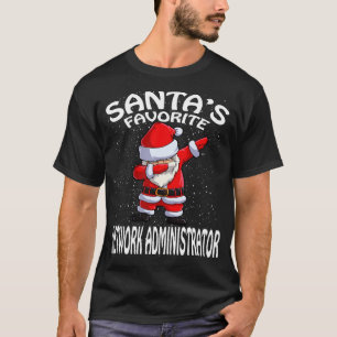 Santas Favorite Network Administrator Weihnachten T-Shirt