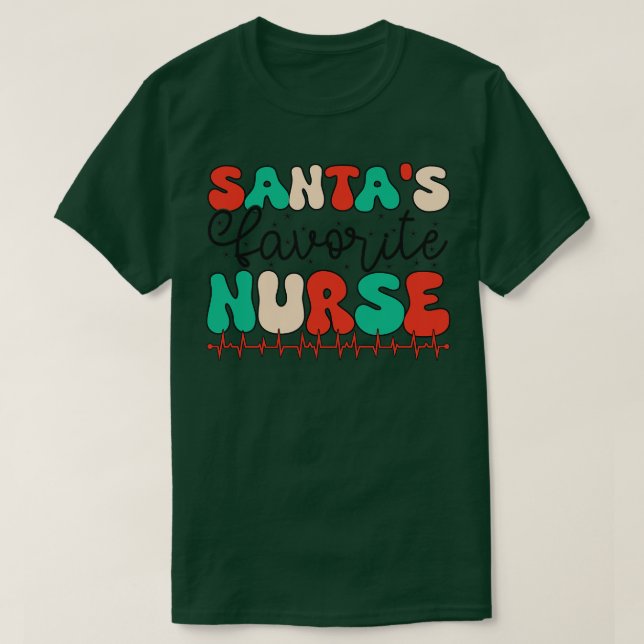 Santas Favorite Nurse 3 T-Shirt (Design vorne)
