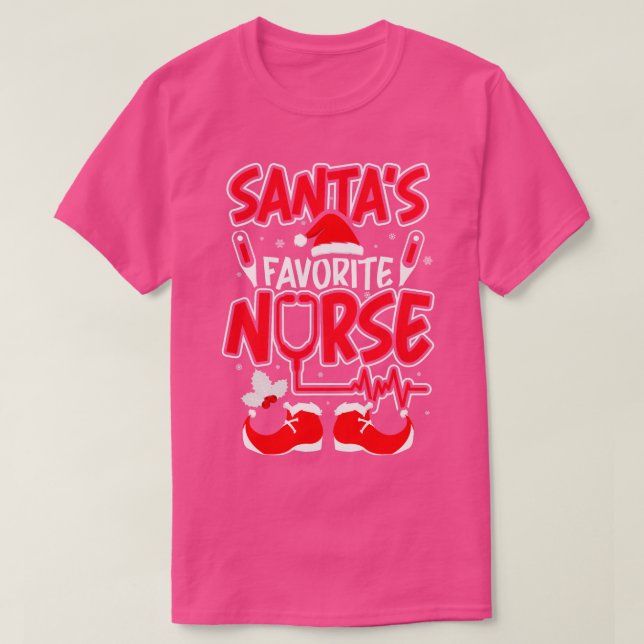 Santas Favorite Nurse Christmas Thirt boy T-Shirt (Design vorne)