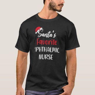 Santas Favorite Ophthalmic Nurse Christmas T-Shirt