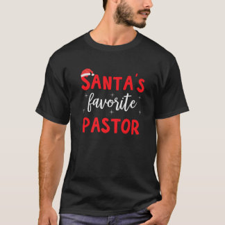 Santas Favorite Pastor Minister Weihnachten Pajama T-Shirt