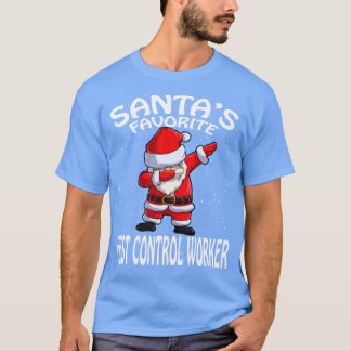 Santas Favorite Pest Kontrolle Worker Weihnachten T-Shirt
