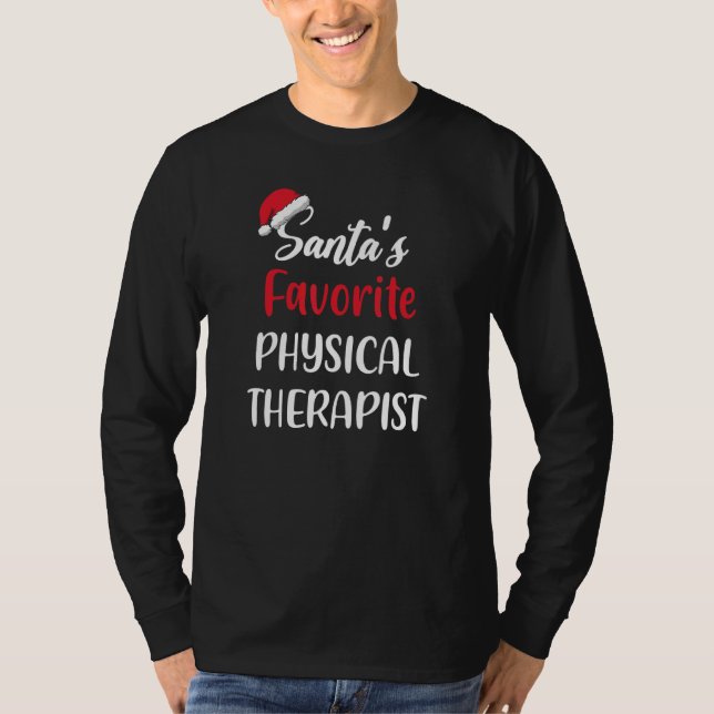 Santas Favorite Physical Therapist   Christmas   T-Shirt (Vorderseite)