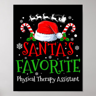 Santa's Favorite Physical Therapy Istant Christmas Poster