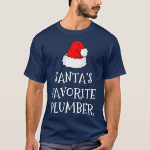 Santas Favorite Plumber Weihnachtsgeschenk T-Shirt
